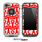 White and Red Collage Skin for the iPhone 5 or 4/4s LifeProof Case