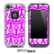 White and Hot Pink Collage Skin for the iPhone 5 or 4/4s LifeProof Case