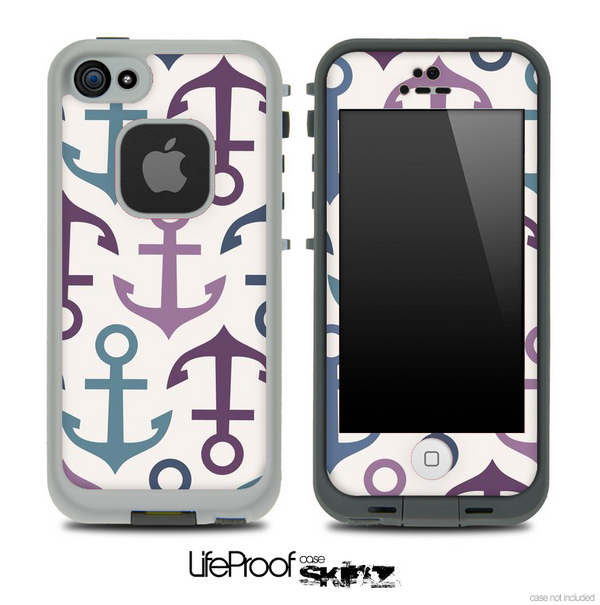 Anchor Collage on White V2 Skin for the iPhone 5 or 4/4s LifeProof Case