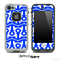 White and Royal Blue Anchor Collage Skin for the iPhone 5 or 4/4s LifeProof Case