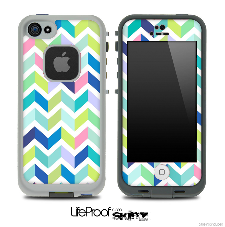 Color-Bright V3 Chevron Pattern Skin for the iPhone 5 or 4/4s LifeProof Case
