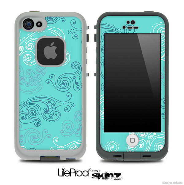 Blue Seamless Illustration Skin for the iPhone 5 or 4/4s LifeProof Case