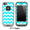Turquoise and White Chevron Pattern Skin for the iPhone 5 or 4/4s LifeProof Case