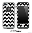 Black and White V2 Chevron Pattern Skin for the iPhone 5 or 4/4s LifeProof Case
