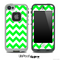 Lime Green and White V2 Chevron Pattern Skin for the iPhone 5 or 4/4s LifeProof Case