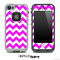 Hot Pink and White V2 Chevron Pattern Skin for the iPhone 5 or 4/4s LifeProof Case