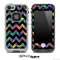 Neon Sprinkles and Black V6 Chevron Pattern Skin for the iPhone 5 or 4/4s LifeProof Case