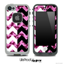 Pink Cheetah & Black/White Chevron Pattern Skin for the iPhone 5 or 4/4s LifeProof Case