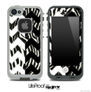 Real Zebra & Black/White Chevron Pattern Skin for the iPhone 5 or 4/4s LifeProof Case