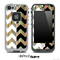 Vintage Striped & Black/White Chevron Pattern Skin for the iPhone 5 or 4/4s LifeProof Case