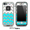 Turquoise, White and Colorful Dotted V2 Chevron Pattern Skin for the iPhone 5 or 4/4s LifeProof Case