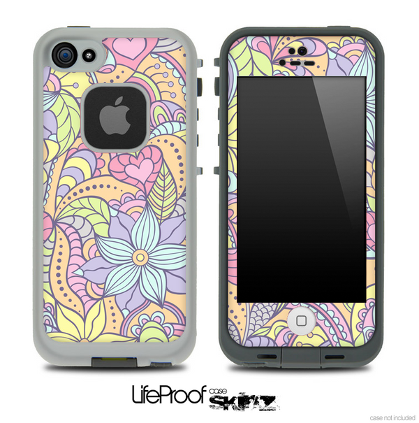 Subtle Abstract Flower Pattern Pattern Skin for the iPhone 5 or 4/4s LifeProof Case