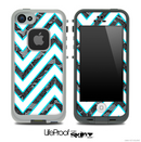 Large Chevron and Black Laced Skin for the iPhone 5 or 4/4s LifeProof Case