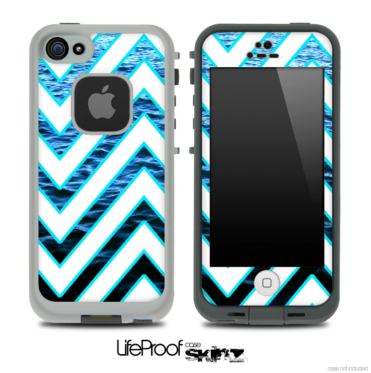Large Chevron and Deep Rough Sea Skin for the iPhone 5 or 4/4s LifeProof Case