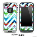Large Chevron and Neon Color Bar Skin for the iPhone 5 or 4/4s LifeProof Case
