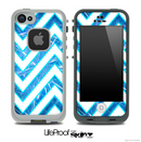 Large Chevron and Blue Fireworks V3 Skin for the iPhone 5 or 4/4s LifeProof Case