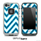 Large Chevron and Blue Sparkled Skin for the iPhone 5 or 4/4s LifeProof Case
