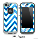 Large Chevron and Blue V6 Skin for the iPhone 5 or 4/4s LifeProof Case