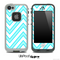 Large Chevron and Solid Blue V1 Skin for the iPhone 5 or 4/4s LifeProof Case