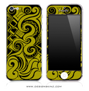 Abstract Gold Swirls iPhone Skin by Lauren Pyles