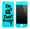 Turquoise "Can We Go Thrift Shopping" iPhone Skin