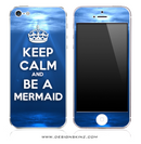 Underwater Keep Calm and Be A Mermaid iPhone Skin