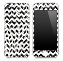 Real Zebra Print under White Chevron Pattern Skin for the iPhone 3, 4/4s or 5