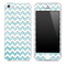 Subtle Blue under White Chevron Pattern Skin for the iPhone 3, 4/4s or 5
