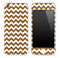 Wood under White Chevron Pattern Skin for the iPhone 3, 4/4s or 5