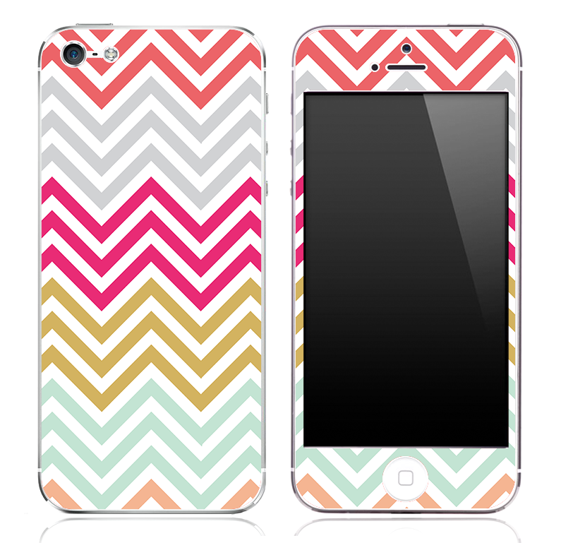 Colorful V2 Chevron Pattern Skin for the iPhone 3, 4/4s or 5