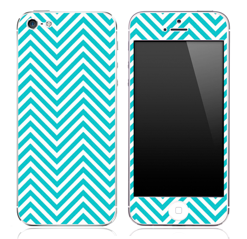 Blue Chevron Pattern Skin for the iPhone 3, 4/4s or 5