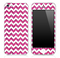 Pink Print under White Chevron Pattern Skin for the iPhone 3, 4/4s or 5
