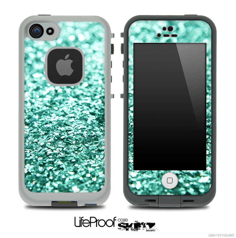 Glimmer Aqua Green Skin for the iPhone 5 or 4/4s LifeProof Case