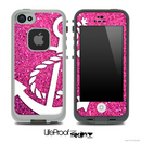 Pink Sparkle White Anchor Skin for the iPhone 5 or 4/4s LifeProof Case