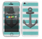 Aqua Green and Gray Anchor Skin For The iPhone 5c