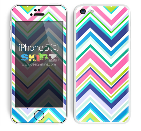 Multiple Color Chevron Pattern V2 Skin For The iPhone 5c