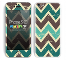 Vintage Tans Chevron Pattern V5 Skin For The iPhone 5c