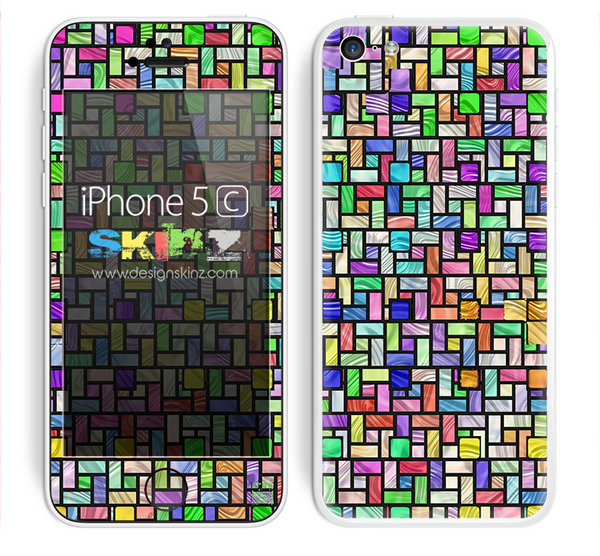 Abstract Neon Tiled Skin For The iPhone 5c