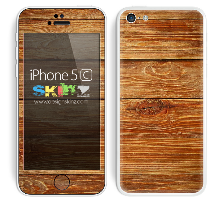 Raw Wood Planks V4 Skin For The iPhone 5c