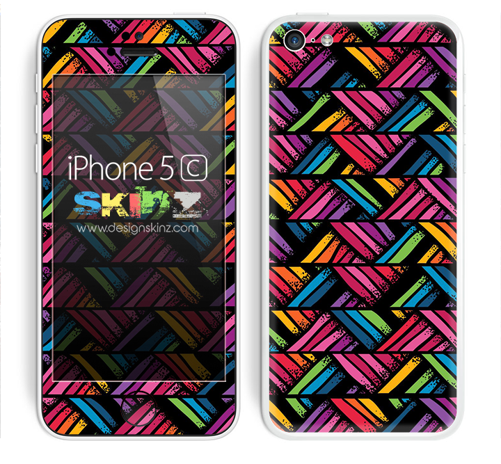 Abstract Bright Colored Chevron Skin For The iPhone 5c