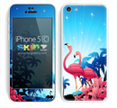 Blue Flamingo Abstract Skin For The iPhone 5c