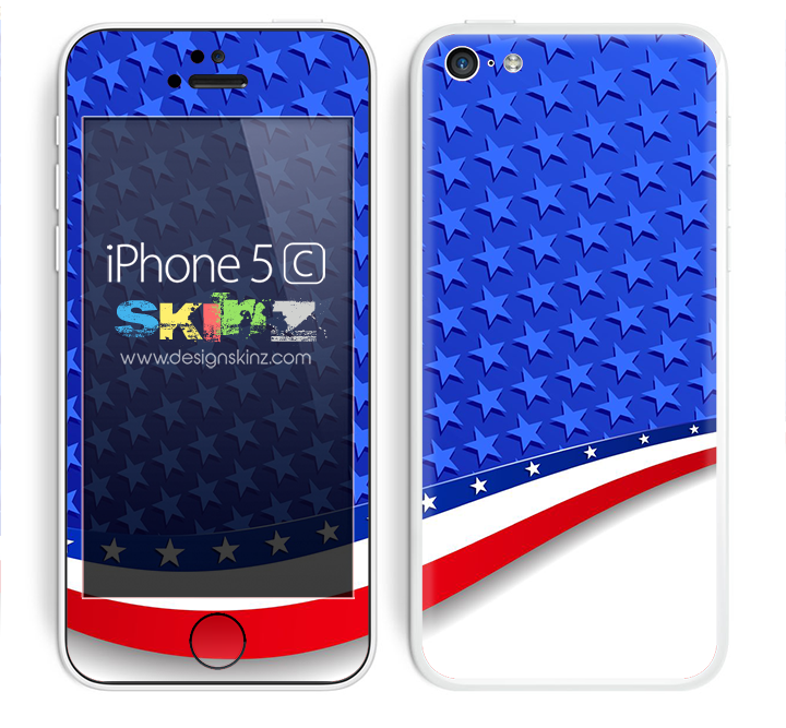 Vector American Flag Colors Skin For The iPhone 5c