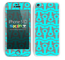 Anchor Bundle Collage Turquoise and Gray Skin For The iPhone 5c