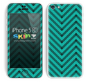 Sketched V3 Chevron Pattern Trendy Green and Black Skin For The iPhone 5c