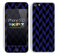 Zig Zag V3 Chevron Pattern Navy Blue and Black Skin For The iPhone 5c