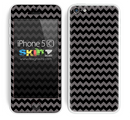 Zig Zag V2 Chevron Pattern Gray and Black Skin For The iPhone 5c