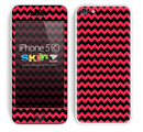 Zig Zag V2 Chevron Pattern Red and Black Skin For The iPhone 5c