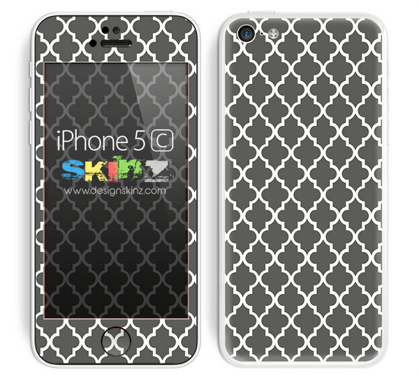 Gray & White Seamless Morocan Pattern Skin For The iPhone 5c