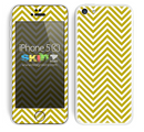 Chevron Pattern V2 Gold and White Skin For The iPhone 5c