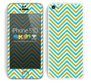 Chevron Pattern V2 Blue and Gold Skin For The iPhone 5c